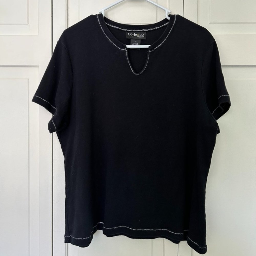 Style & Co. Black 2X T-shirt